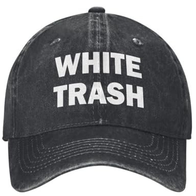 QIYAEUA Baseballmütze Weißer Müll Redneck Lustig Ghetto USA Baseballkappe Sport Baumwolle Snapback Hüte Frauen Männer Verstellbarer Papa Hut