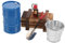 Abaodam 5 STK Simulations-kletterauto Rc-simulationskraftstofftank Mini-benzinkanister Mini-kraftstofftank Mini-ölfass Ölbehälter Flasche Rc Auto Feuerlöscher Rc-werkzeugständer Metall