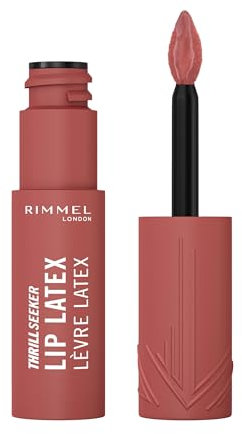 Rimmel Thrill Seeker Lip Latex, 150 Magnetic, Ultra-Smooth Finish, Lasts All Day, Transfer-Proof, Infused with Aloe Vera, Hyaluronic Acid and Vitamin E, Diamond-Like Shape Applicator, Vegan