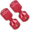 Aluminium-Flansch, Zweiloch-Positionierungsstift-Set mit integrierter Wasserwaage für Rohrausrichtung, 3,8 cm Lochverlauf, Rot, Schwarz, 2 Stück