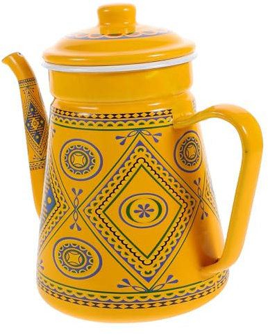 Holibanna Cafetera Esmaltada Para Uso Diario Tetera De Cocina Asa Accesorios Hogar Para Preparar Café o Té Material Resistente y Práctico Tetera Para Cocina De Camping