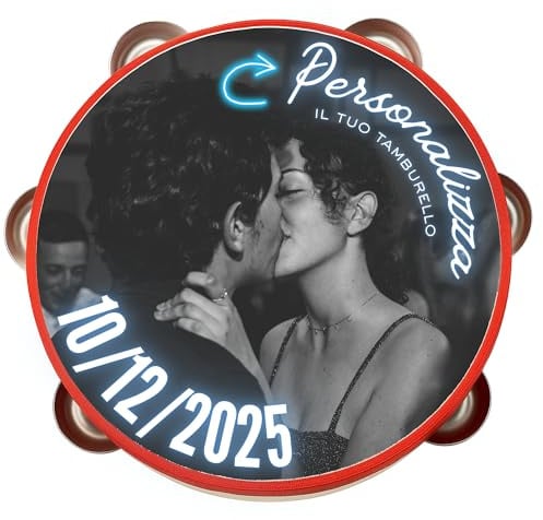 Personalisierte Tamburin, 18 cm, Geschenkidee für Hochzeiten, Events und besondere Anlässe, personalisierbar (20)