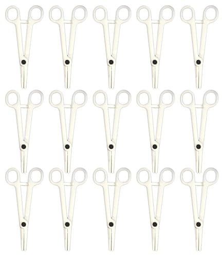 OSOLADY Pinze Monouso per Piercing Corpo 25 Pezzi in Plastica e Silicone Azione di Foratura Regolabile e Uniforme per Uso Professionale Body Piercing