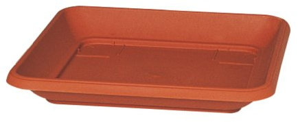 Manna 105231 Untersetzer Quadro Similcotto 30 cm, terracotta aus Polypropylen