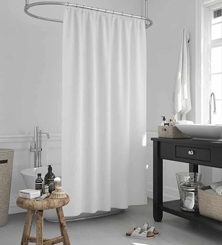 KS Handel 24 Top Designs Textil Duschvorhang 120x200 cm/Weiß Uni