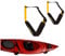 Suspenz EZ Kayak Storage Rack, Indoor & Outdoor Wall Mounts for Kayaks & SUP Paddle Boards, Powder-Coated Steel with Foam Pads & Safety Straps, Holds up to 125 lbs (12-9903)