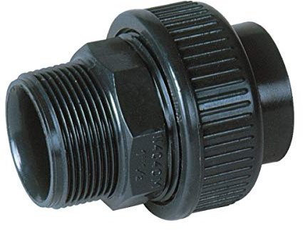 manchon union adaptation pvc pression - femelle - diamètre 25 mm - filetage 20 x 27 - nicoll n2520m