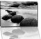 Steine am Strand Bild auf Leinwand -- 120x80 cm fertig gerahmte Kunstdruckbilder als Wandbild - Billiger als Ölbild oder Gemälde - KEIN Poster oder Plakat