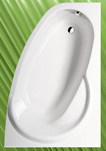 Raumsparwanne NAOS 180x100cm Rechts + Ablaufgarnitur + Wannenfüße