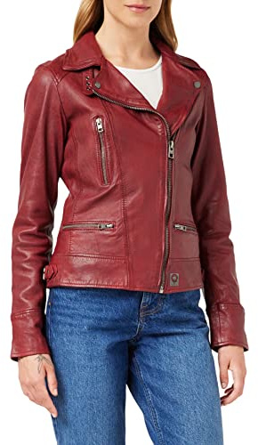 Oakwood Damen Jacke Echtleder 62065, Rot-Rouge (Feu), Large