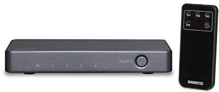 HDMI Switch 4K - Marmitek Connect 620 UHD 2.0 - 4 ein / 1 aus - Ultra HD 60Hz - Automatische Umschaltung zwischen HDMI Quellen - HDCP 2.2 - HDMI Schalter - 3840 x 2160 - HDR 4K60