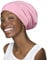 Satin Lined Slap Sleep Cap Headwear Slouchy Gifts for Frizzy Women Pink