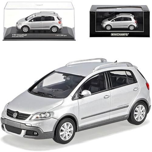Minichamps Volkwagen Cross Golf Plus Silber 2004-2014 1/43 Modell Auto mit individiuellem Wunschkennzeichen