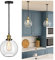 Frideko Vintage Pendant Light, Retro Industrial Ball Glass Ceiling Light Fitting Fixture for Kitchen Island Home Bedroom Hallway Entryway (ø30CM)