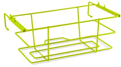 Galvanoplastica - Fioriera da Balcone [46 x 23 cm, GANCI LUNGHI] Vasi da appendere esterno, Balconiera da Ringhiera, Portavasi da balcone Regolabile High Resistance - COLORE VERDE