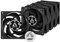 ARCTIC P8 PWM PST (5 Pack) - 80 mm Case Fan, PWM Sharing Technology (PST), Pressure-Optimised, Very quite motor, Computer, Fan Speed: 200-3000 RPM - Black