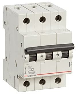 LEGRAND, RX3 Leitungsschutzschalter, thermisch-magnetischer Schutzschalter, C-Charakteristik, 32A, 3-polig, 6000A Ausschaltvermögen, 400VAC, 3TE, 419238