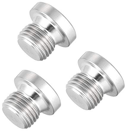 sourcing map Innensechskantbuchse mit Flansch M X Außengewinde Edelstahl Rohranschluss M10 x 1, 3_Pack