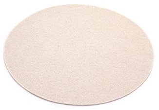 Primaflor - Ideen in Textil Event-Teppich Hochzeitsteppich Podium Rund, Creme, 50cm Durchmesser, Schwer Entflammbar, Weihnachtsbaum-Decke, Teppich, Stehtisch-Unterleger