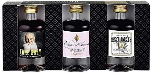 WAJOS 3er Set Barspezialitäten Geschenkset, Probierpaket 3x 40ml | Likör & Rum | Geschenkidee Mann | Likör Set | Rum Set | Geburtstagsgeschenk
