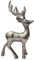 Generisch XL groß Deko Figur Metall Hirsch Silber REH Rentier Dekoobjekt Skulptur Statue K