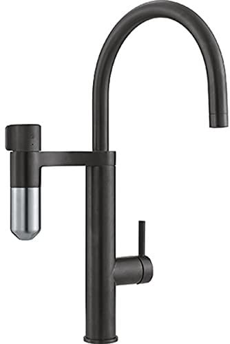 Franke 120.0621.312 Vital J-Black Optical Steel Kitchen Sink tap with Fixed spout and Filter System Sleet steel-120.0621
