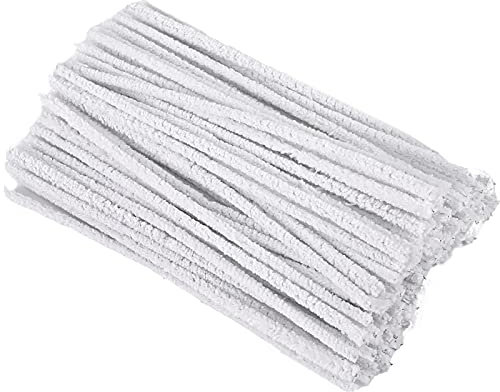 50 Stück weiße Pfeifenreiniger, flexibel, stark, geeignet für Räucherpfeifen, Bastelarbeiten, lange Pfeifenreiniger