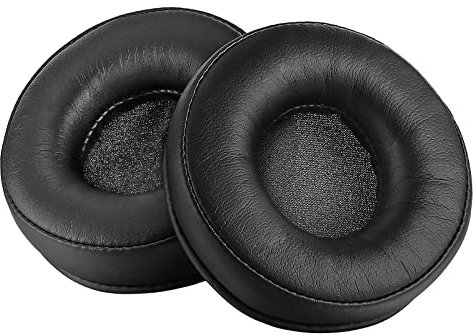 Laipuke Cuscinetti 65mm Redondas Universale, Padiglioni di Ricambio 6,5cm / 2,56 Pollici Compatibile Con Cuffie Sennheiser in Pelle Proteica e Spugna, 1 Paio, Nero