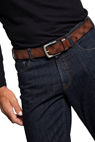JP 1880 Herren große Größen Übergrößen Menswear L-8XL Leder-Gürtel, Metall-Schließe, 4cm breit, bis Gr. 170cm braun 170 720973330-170