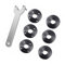 Grinder Angle Spanner Wrench Flange Nut, 4.5 Inch 5 Inch 5/8-11, 1PC Angle Grinder Flange Wrench and 6PCS Flange Nuts