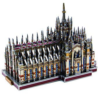 Microworld 3D Metal Puzzle Model Building Kits, Italy Milan Cathedral Architecture Model Building Kit, 3D Puzzles for Adults Jigsaw Art Craft (Duomo Di Milano)