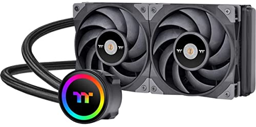 Thermaltake TOUGHLIQUID 240 ARGB Motherboard Sync All-in-One Liquid CPU Cooler, AMD (AM5/AM4) / Intel (LGA 1700/1200), 240mm High Efficiency Radiator CL-W319-PL12BL-B