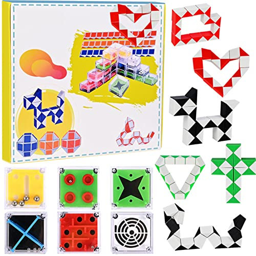 Geduldspiele 6+6er Set Geduldspiele für Kinder Mitgebsel Geduldsspiele mit Kugeln Schlange Würfel Partygeschenke Give Aways Kindergeburtstag für Kinder Mitbringsel Kindergeburtstag