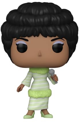 Funko POP! Rocks: Aretha Franklin (Green Dress) | Offizielles Musik Merch - Vinyl Sammelfigur als Regal Deko - Geschenkidee zum Geburtstag für Fans und Sammler