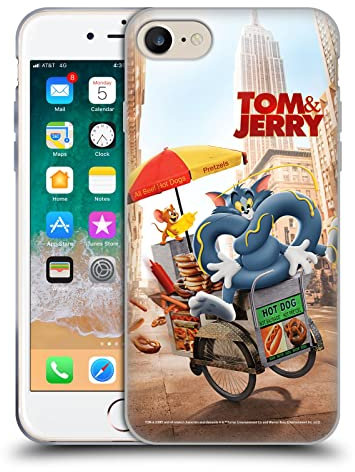 Head Case Designs Offizielle Tom and Jerry Movie (2021) Neue Wendung in Der Realen Graphics Gelhülle [Militärischer Grad] Kompatibel Mit Apple iPhone 7/8 / SE 2020 & 2022 Und Kompatibel Mit MagSafe
