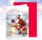 KE - Adventskalender Set mit Klappkarte und Umschlag, DIN A6, Hochwertige Folienprägung, Perfekt für Weihnachtsgrüße, Motiv: Weihnachtsmann