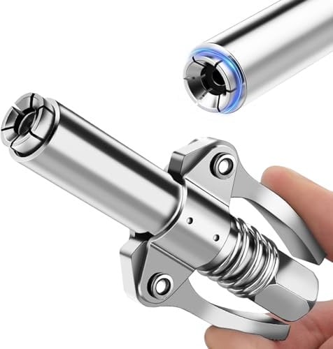 Akeoil 2 Pieces of 90 Degree Butter Gun Nozzle, Grease Fitting, Grease Nozzle Fitting, Compatible with All Grease Guns, Suitable for Automobiles, Industrial Machinery and Equipment Farms, Etc