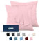 Dreamzie Taie Oreiller 65x65 Lot de 2 en Microfibre Certifiée Oeko-Tex - Housse Oreiller 65x65 Douce Et Brossée, Toucher Peau de Pêche - Rose Pâle