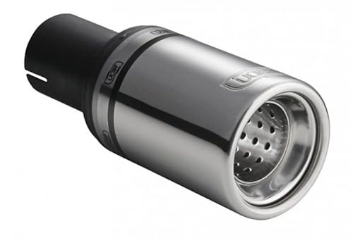 Auspuffblende Endrohr 80mm rund mit Absorber Edelstahl Blende Auspuff Sportauspuff N1-07 (Für 45mm Anschluss)