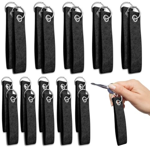 TECHEEL Lot de 20 porte-clés en feutre, porte-clés personnalisés, pour moto, voiture, vélo, sacs, bricolage, b, 15*10