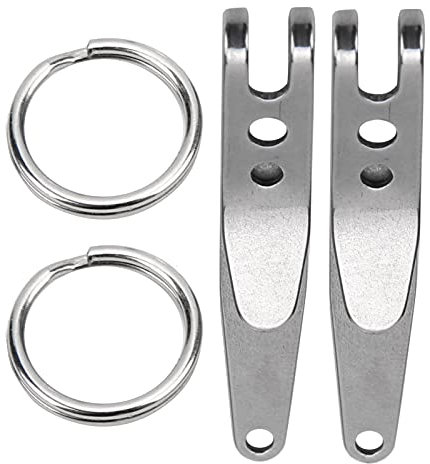 Watris Veiyi Hanging Pocket Clip, Stainless Steel, 2-Piece, D-Shape, Silver