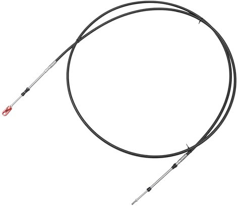 uxcell 1pcs 10ft Marine Throttle Shift Control Box Cable w/Clevis Black