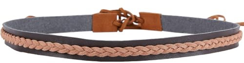 craspire Bande de Chapeau de Cowboy Imitation Cuir Tressé Noir Réglable Ceinture de Chapeau Occidental Accessoires de Chapeau de Remplacement pour Chapeau de Paille Occidental de Paille de Cowboy