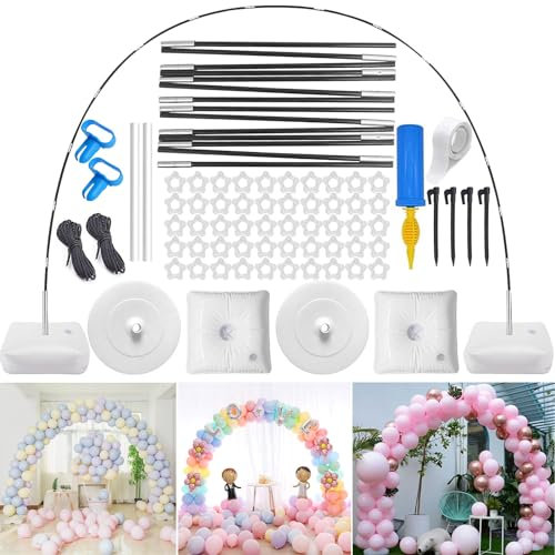 Capgoost Ballonbogen, 3x2,5M Wiederverwendbare Ballonbogen Kit, Hochzeitsbogen, Ballon Girlande mit Basis, Einstellbare Luftballon Bogen, Party Ballonbogen für Geburtstag Babyparty Hochzeit Dekoration