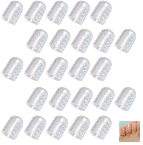 30 Pièces Silicone Protège Orteils Kit, Respirantes Protections d'Orteils pour Petits Orteils, Anti-friction Capuchons d'Orteils pour Ampoules, Cors, CallositéS, Soulagement de la Douleur
