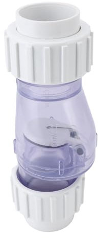 Clapet Anti-retour de Piscine Transparent de 1,5 Pouces, Facile à Remplacer et à Entretenir, Résistance aux Hautes Températures, Matériau PVC Léger, adapté aux Conduites D'eau, à