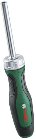 Bosch Tournevis a cliquet a embout (mécanisme a 36 dents porte-embout magnétique poignée Softgrip)