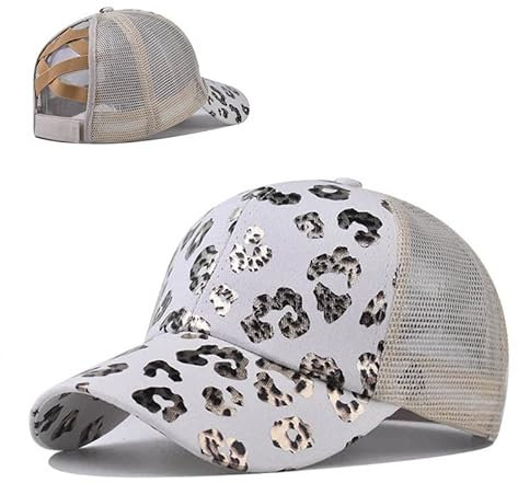 Personalisierte Baseballmütze,2 Stücke Verstellbare Baseballkappe,Mit Leopardenmuster Perfekts Für Sport Outdoor Aktivitäten Und Freizeitkleidung(Schwarz Und Weiß)