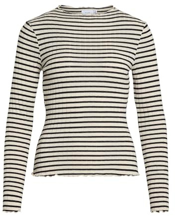 Vila Female Oberteil mit Langen Ärmeln VIRIKA Stehkragen | Long Sleeved Top