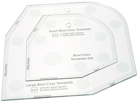 DIYEAH Bowl Cozy Pattern Template Acrylic Template Ruler Sewing Quilters Ruler for Bowl Wrap